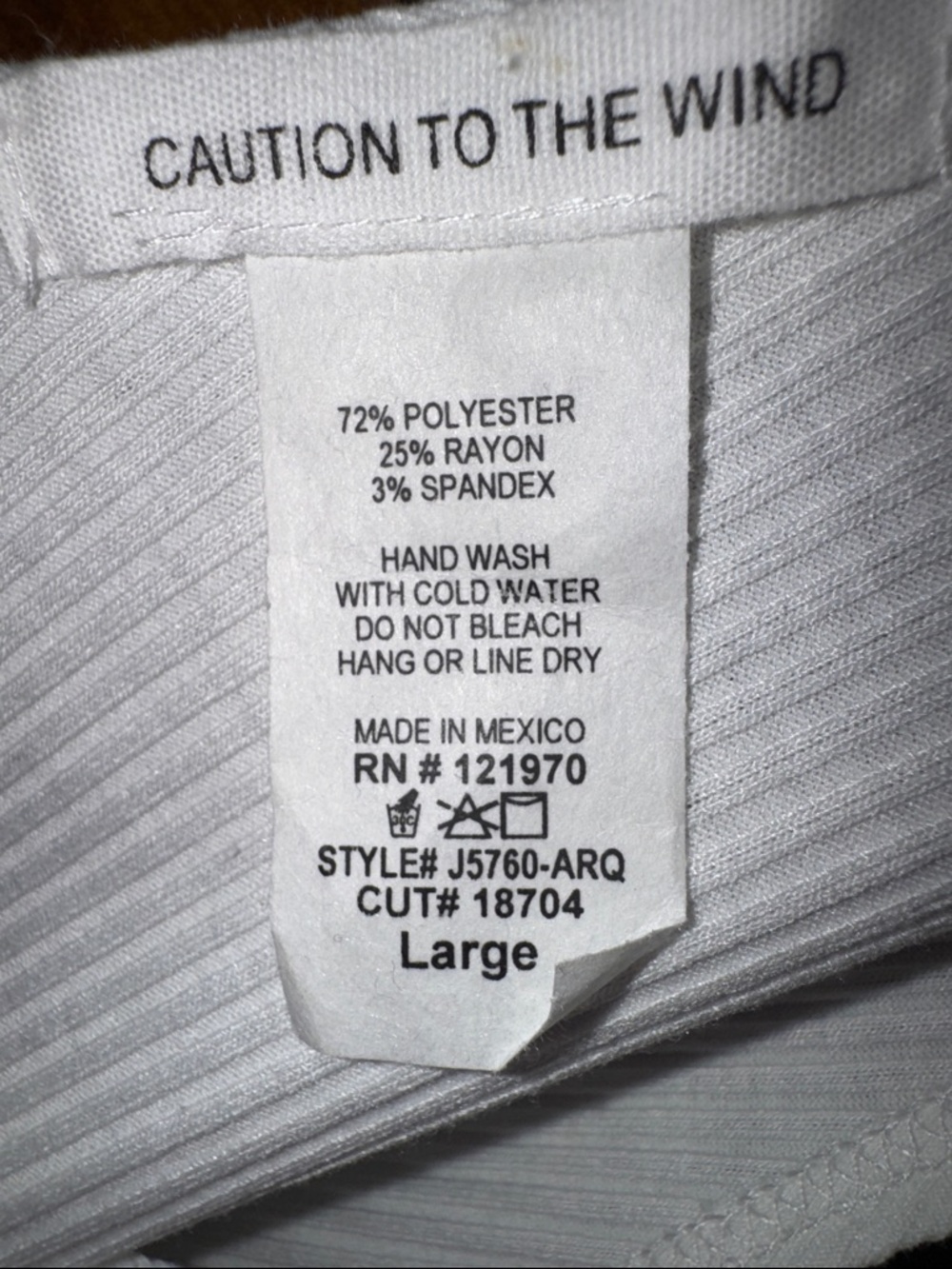 Caution To The Wind Ivory Ribbed Button-Front Tank - Picture 2 of 2